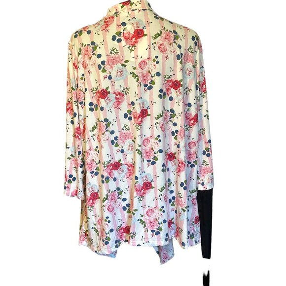 💖Floral Draped Cardigan Kimono By Doublju 2XL - Picture 4 of 7